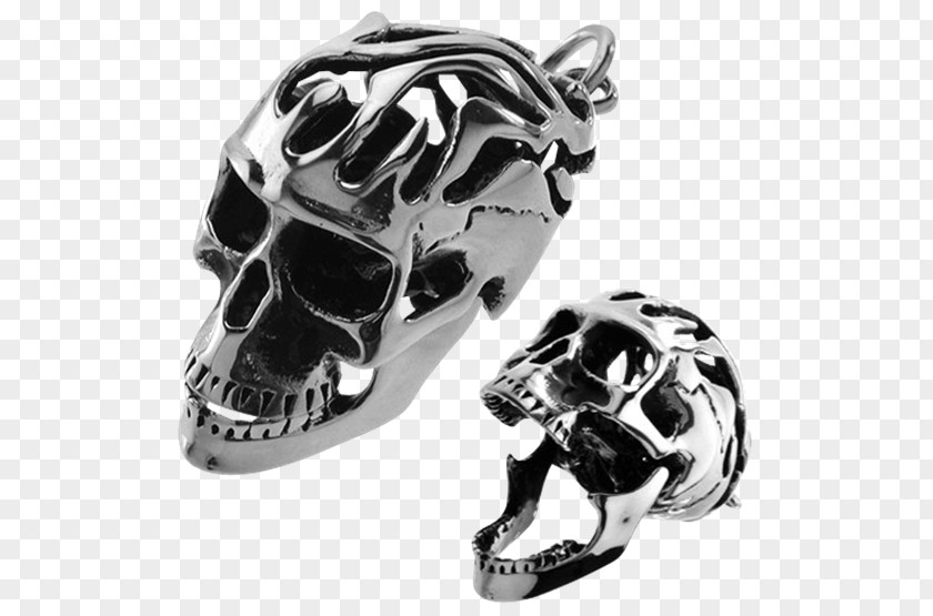 Flame Skull Pursuit Ring Motorcycle Silver Jewellery PNG