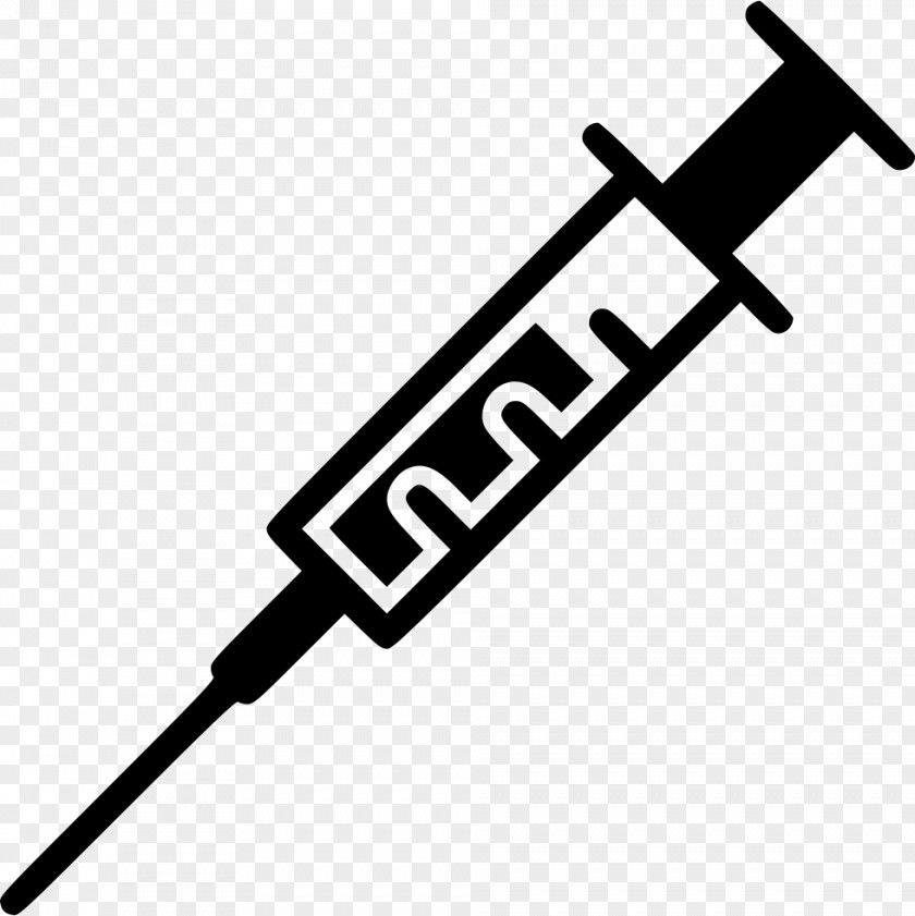 Typography Vaccine Hypodermic Needle Syringe Immunization PNG