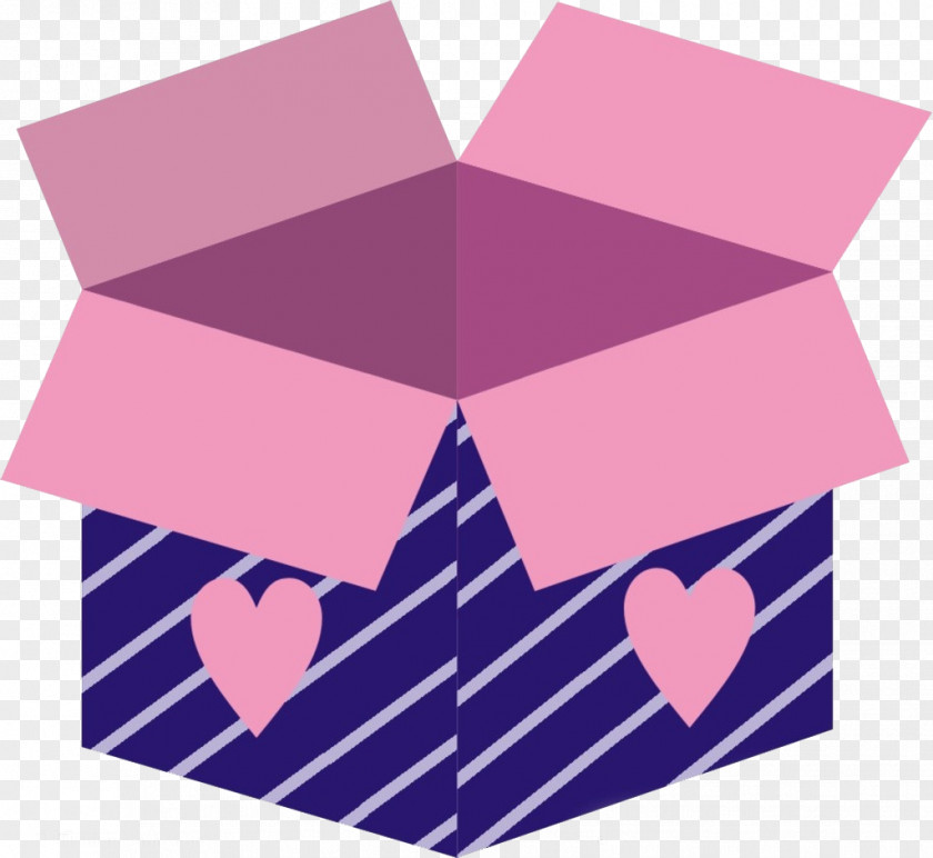Striped Love Gift Box PNG