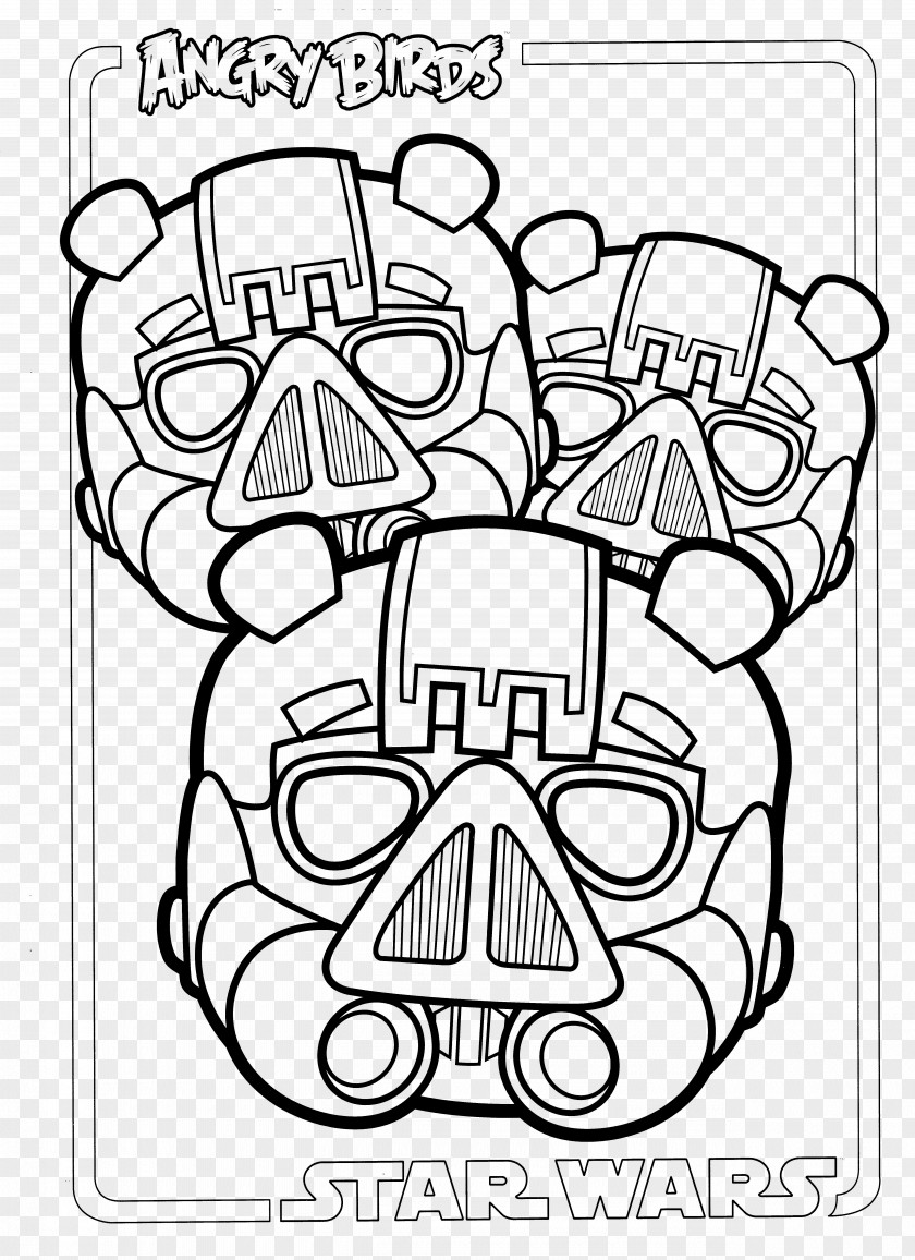 Angry Birds Star Wars Coloring Book Line Art Drawing PNG