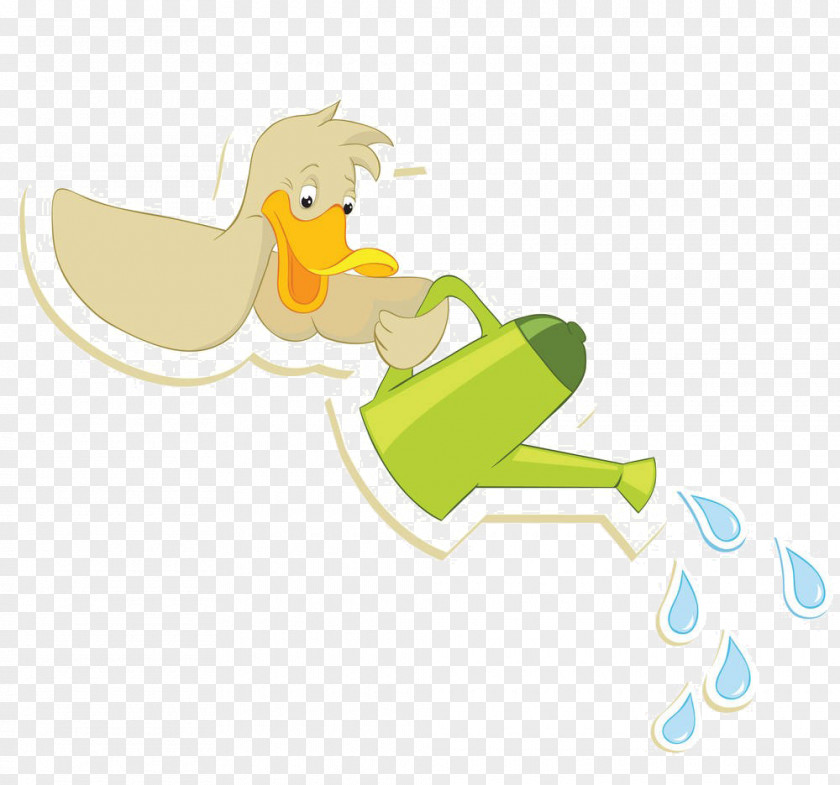 Cartoon Duck Kettle Watering Can Photography Drawing Illustration PNG