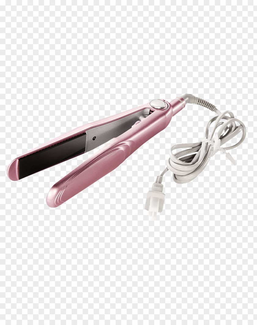 Pink Hair Straightener Iron Straightening Perm PNG