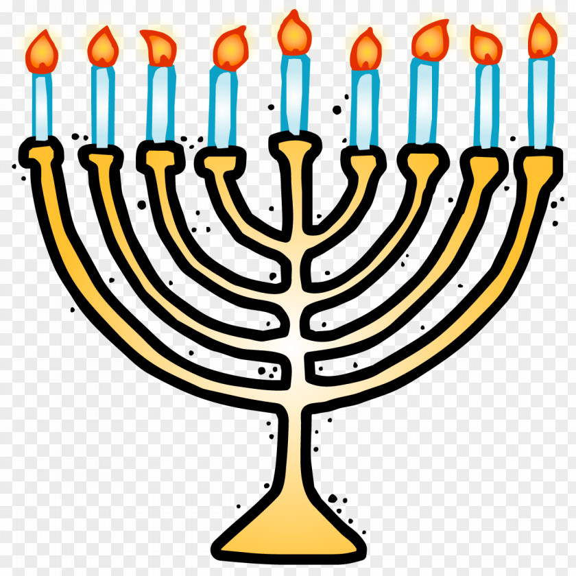 Jewish Holidays Hanukkah Candlestick Line Clip Art PNG