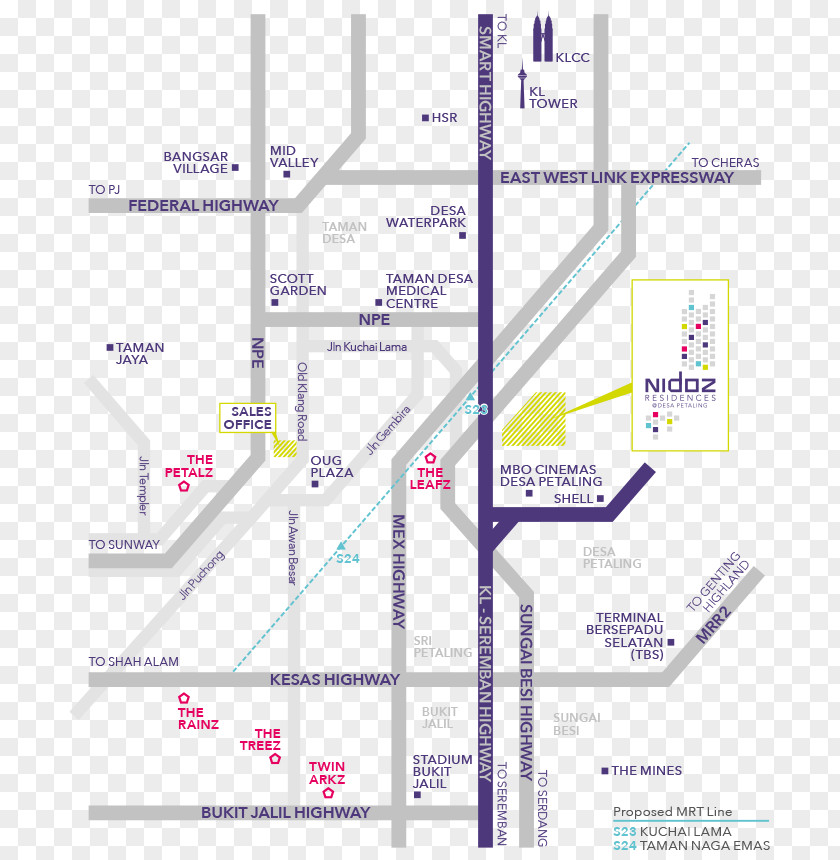 Kuala Lumpur Map Hartabumi.com Nidoz Desa Petaling Bukit Jalil Victoria Home Reflection Residence PNG