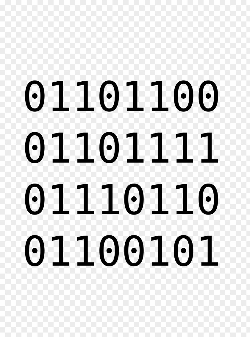 Lovely Text Binary Code File Number Clip Art PNG