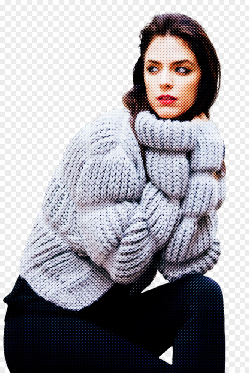Model Sweater Clothing Fur Wool Woolen Beauty PNG