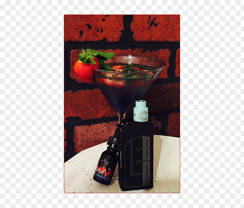 Strawberry Splash Liqueur Wine Glass Still Life Photography PNG