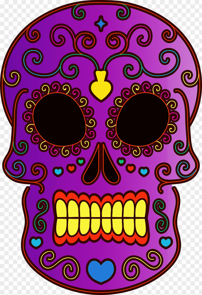 Day Of The Dead Día De Muertos Skull PNG