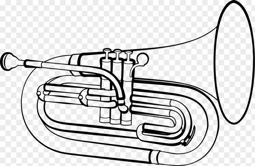 Musical Instruments Baritone Horn Marching Euphonium Drawing Band Saxophone PNG