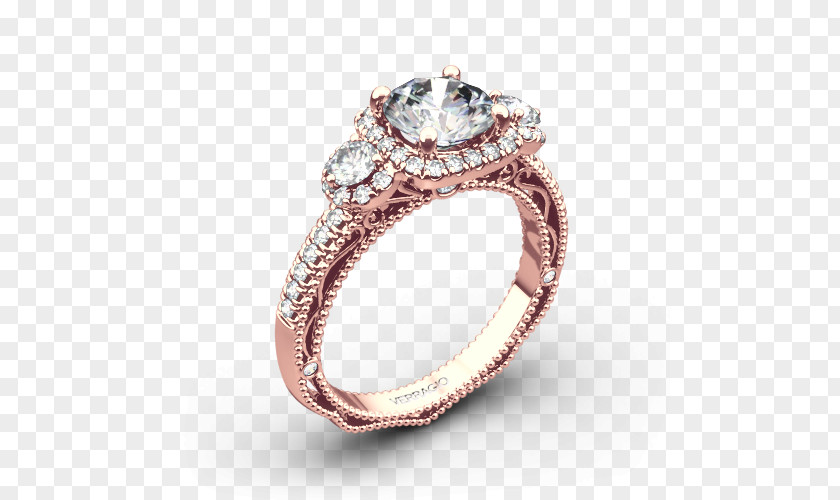 Rose Gold Marble Engagement Ring Wedding Diamond PNG