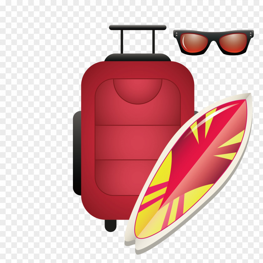 Vector Pattern Material Around The Play Luggage Surfboard Surfing Clip Art PNG