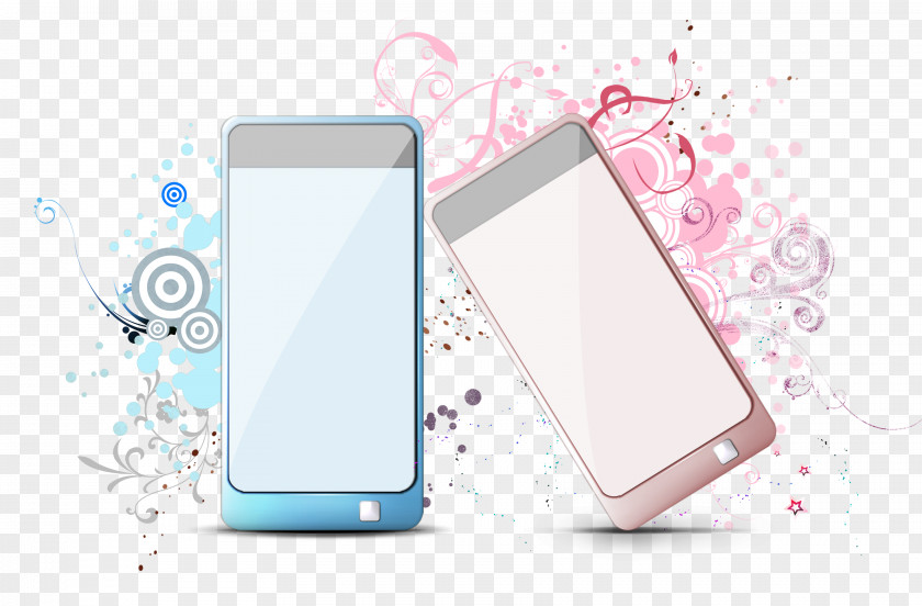Colorful Mobile Phone Smartphone Advertising PNG