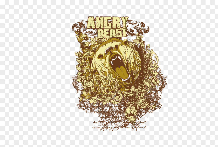 The Lion Roared T-shirt Bear Art 4K Resolution PNG