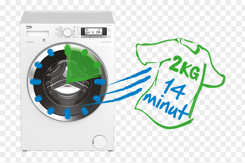 Washing Machines Beko WTG841B1 Combo Washer Dryer PNG