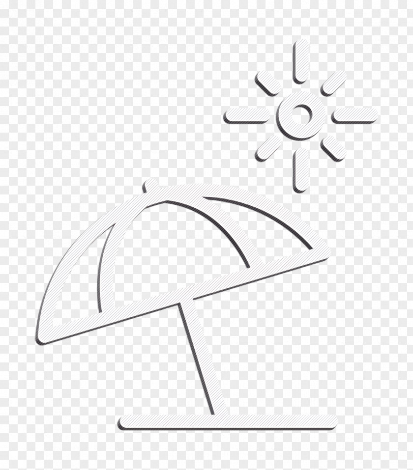 Beach Umbrella And Sun Icon Trip PNG