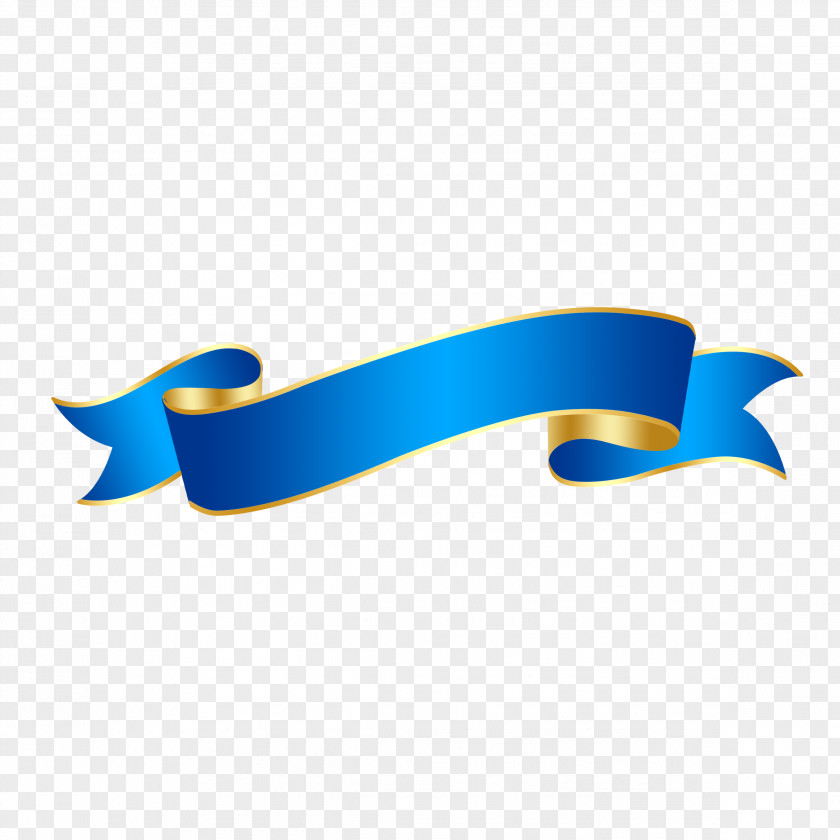 Colored Ribbon Blue Logo PNG