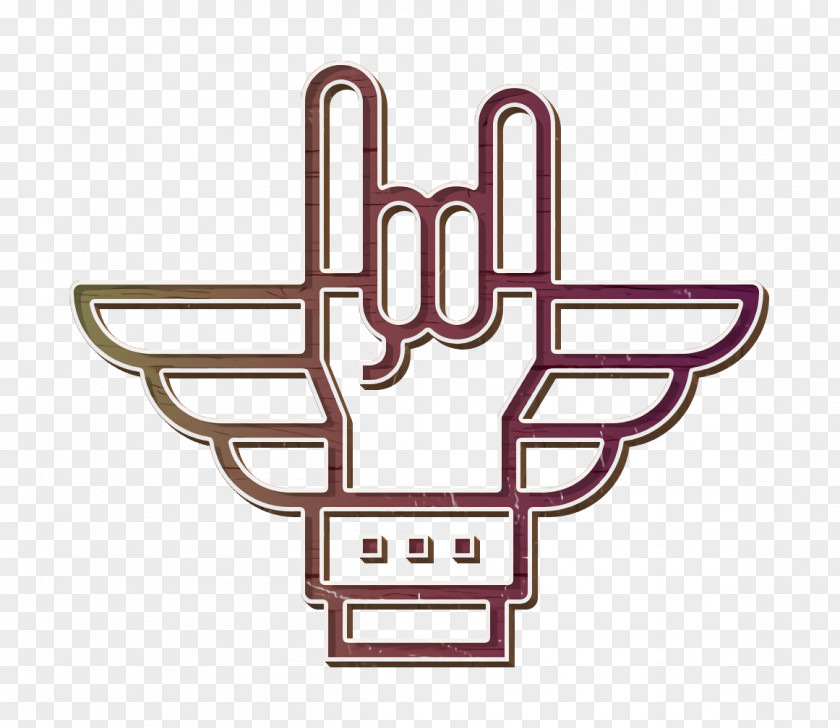Hand Icon Punk Rock Concert PNG