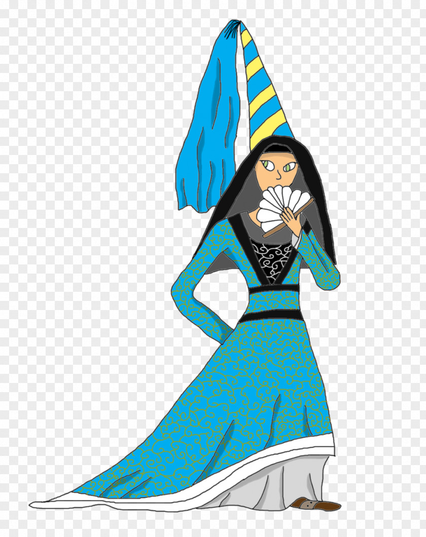 Medieval Woman Costume Design Cartoon Legendary Creature PNG