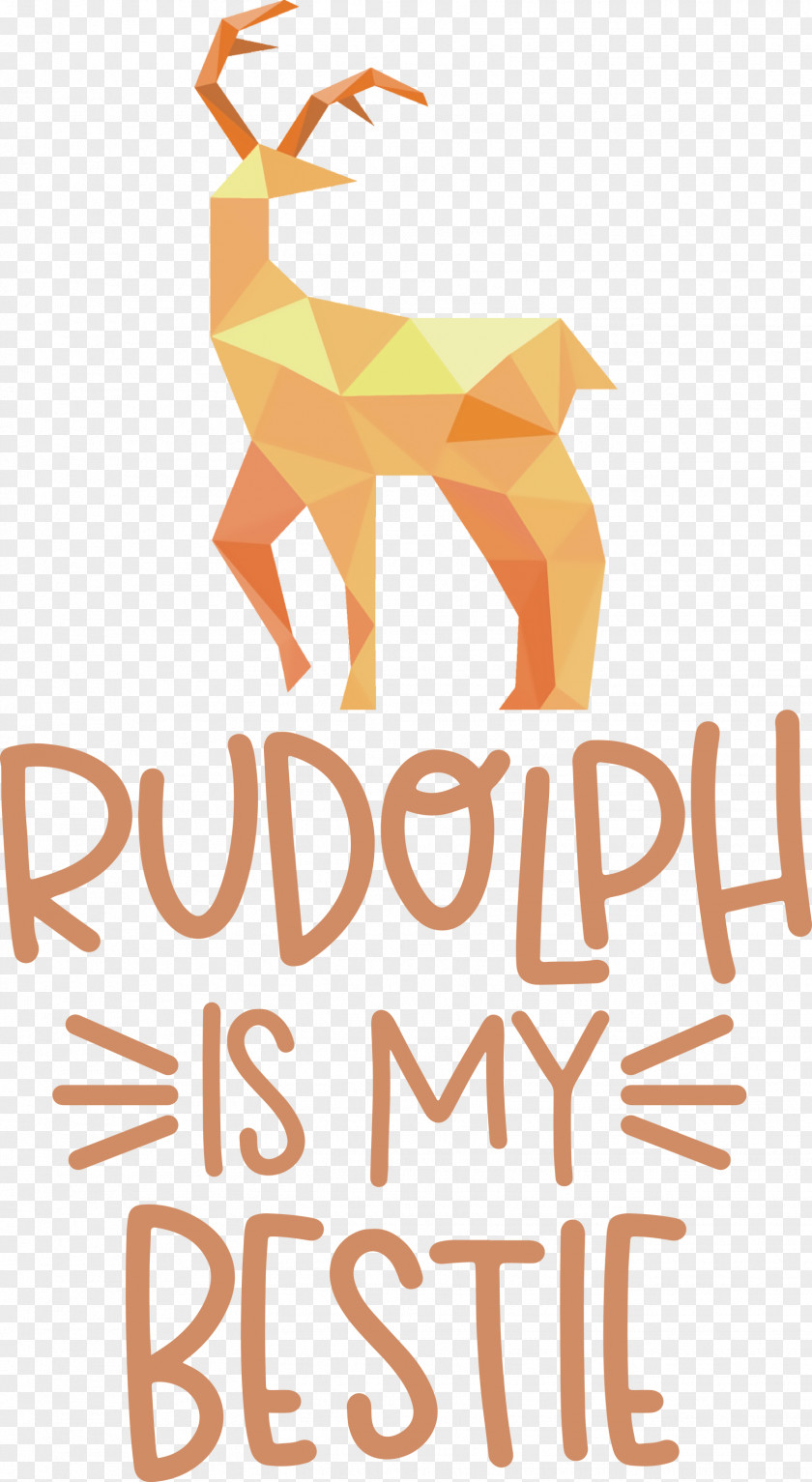 Rudolph Is My Bestie Deer PNG