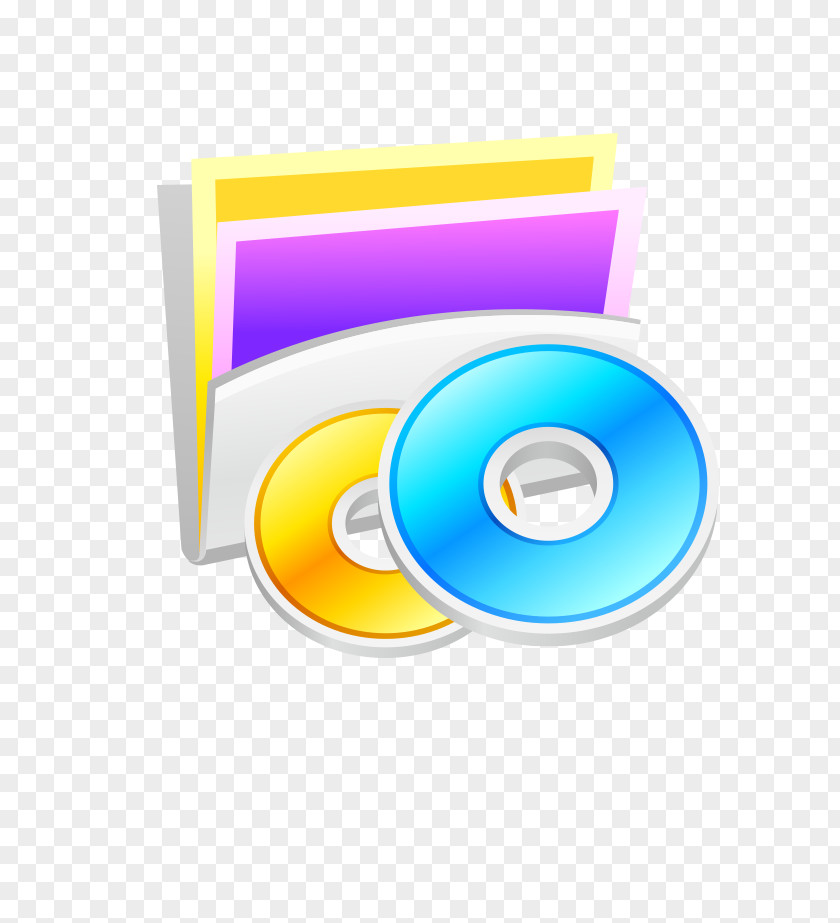 Color Cartoon CD Compact Disc Optical PNG