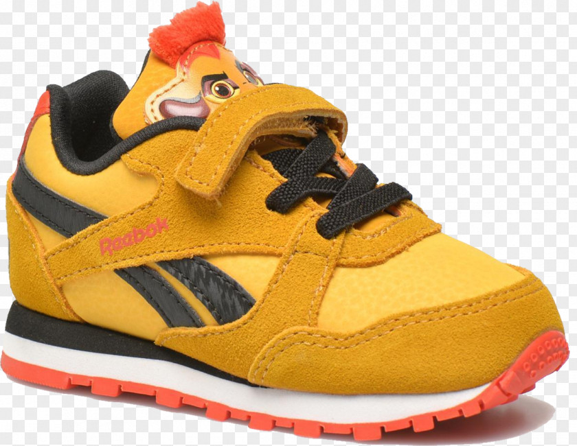 Reebok Sneakers Shoe Leather Yellow PNG