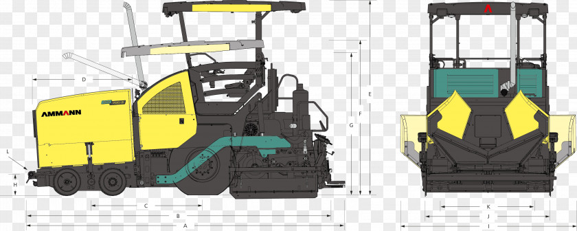 Road Machine Paver Asphalt Concrete Roller Pavement PNG