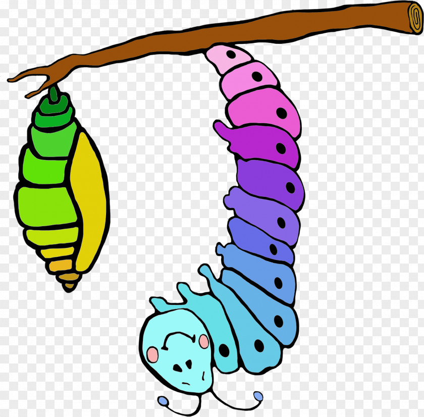 Blue Caterpillar Cartoon Line Leaf Clip Art PNG