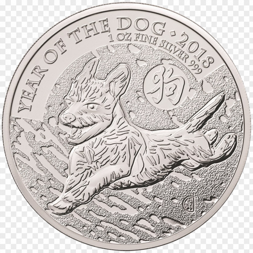 Dog Royal Mint Perth Lunar Series Bullion Coin PNG