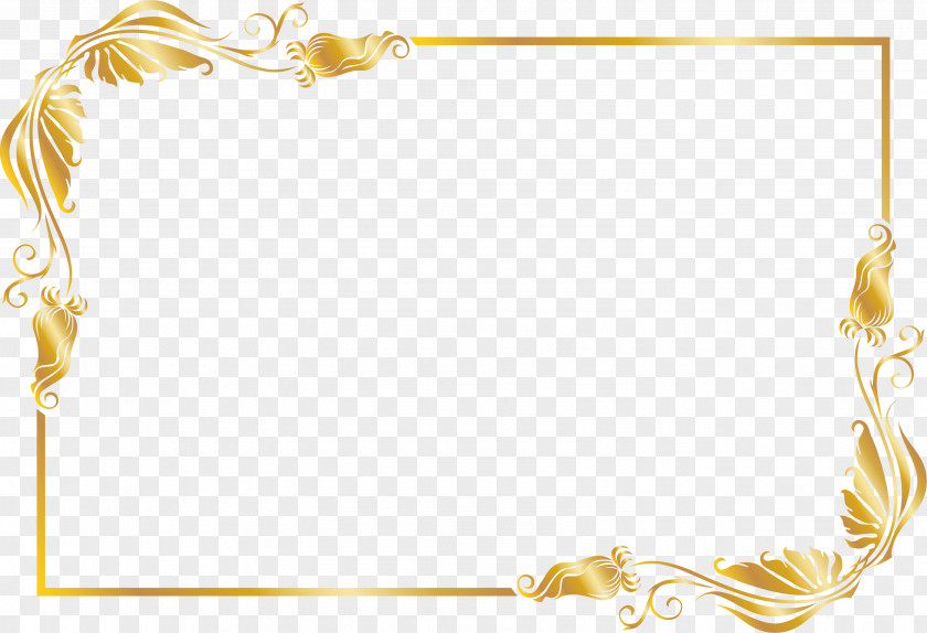 Golden Lines Of Flowers Download LINE PNG