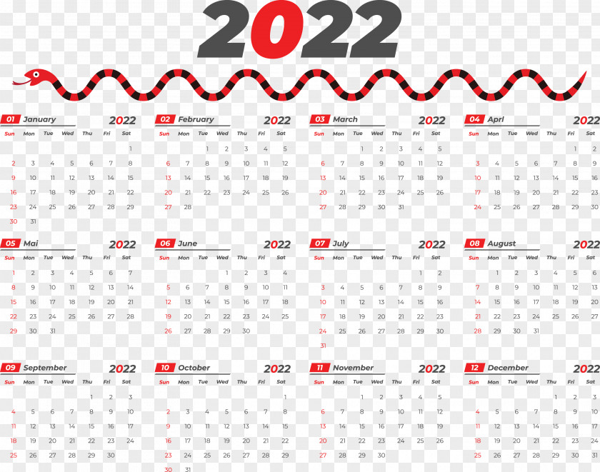 Printable Yearly Calendar 2022 2022 Calendar Template PNG