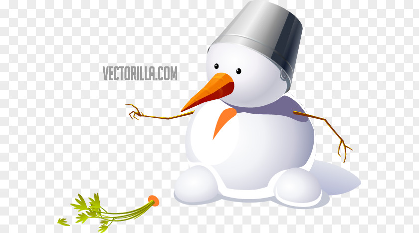 Vector White Snowman PNG