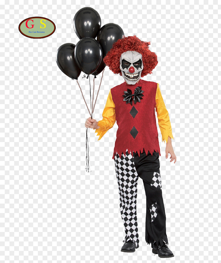 Funny Clown Halloween Costume Child Boy Party PNG