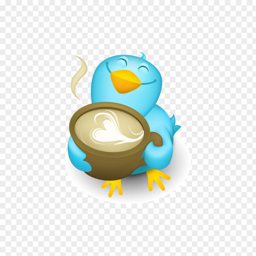 Vector Carrying Coffee Chick Social Media Blog Icon PNG