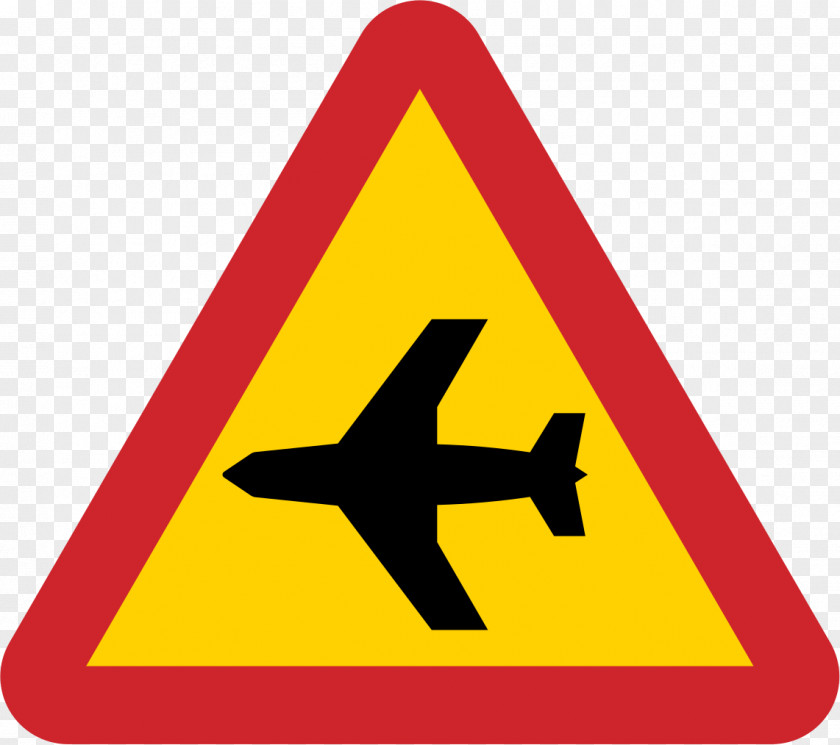 Aircraft Traffic Sign Warning Road PNG