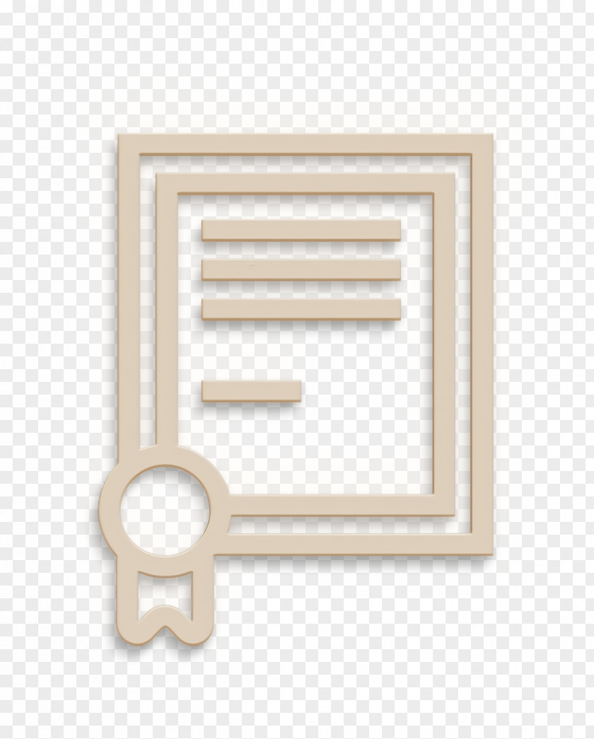 Diploma Icon Laboratory Certificate Stuff Lineal PNG