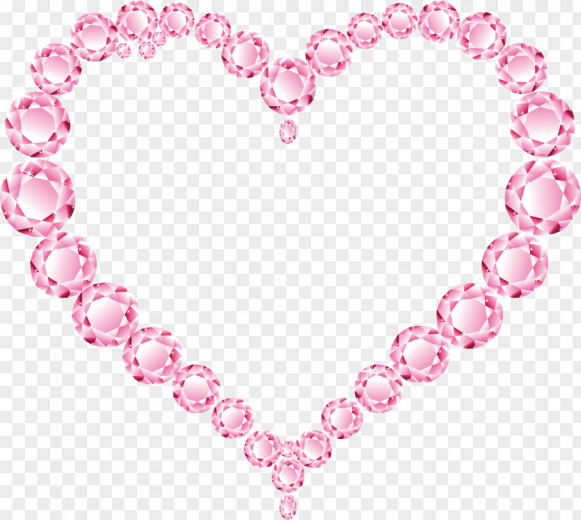 Pink Diamond Heart PNG