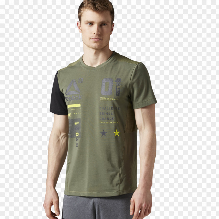 T-shirt Top Reebok CrossFit Sleeve PNG