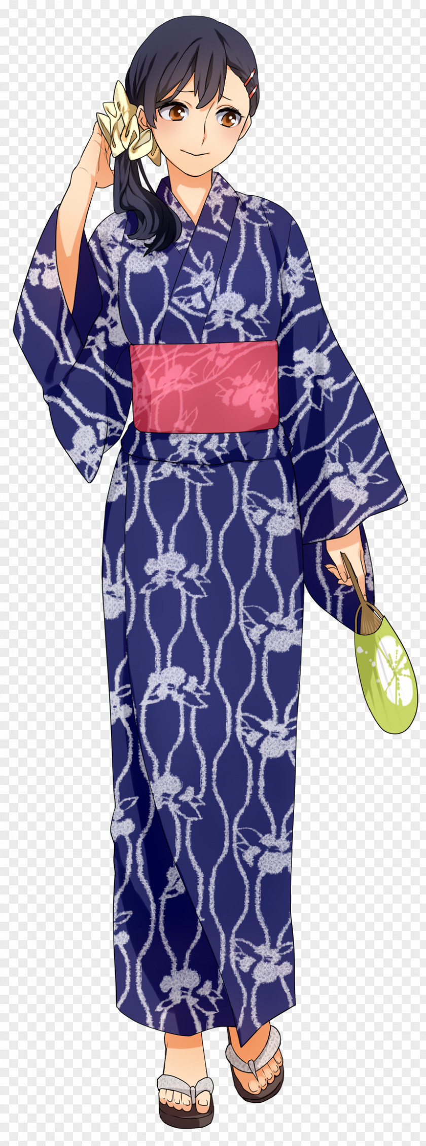 Yukata Kimono Robe Costume Design Cartoon PNG