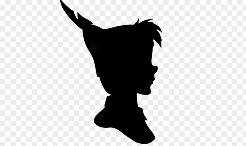 Black Peter Pan Head Portrait And Wendy Darling Tinker Bell Captain Hook PNG