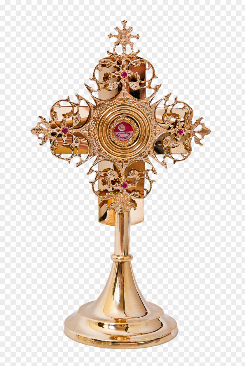Brass Bell Metal Handicraft Crucifix PNG