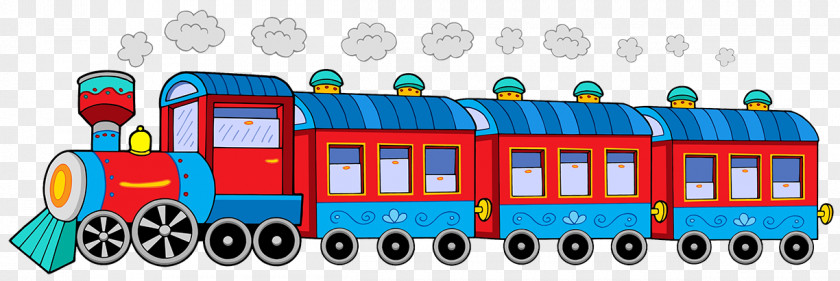 Cartoon Cute Old Steam Train Rail Transport Passenger Car Clip Art PNG