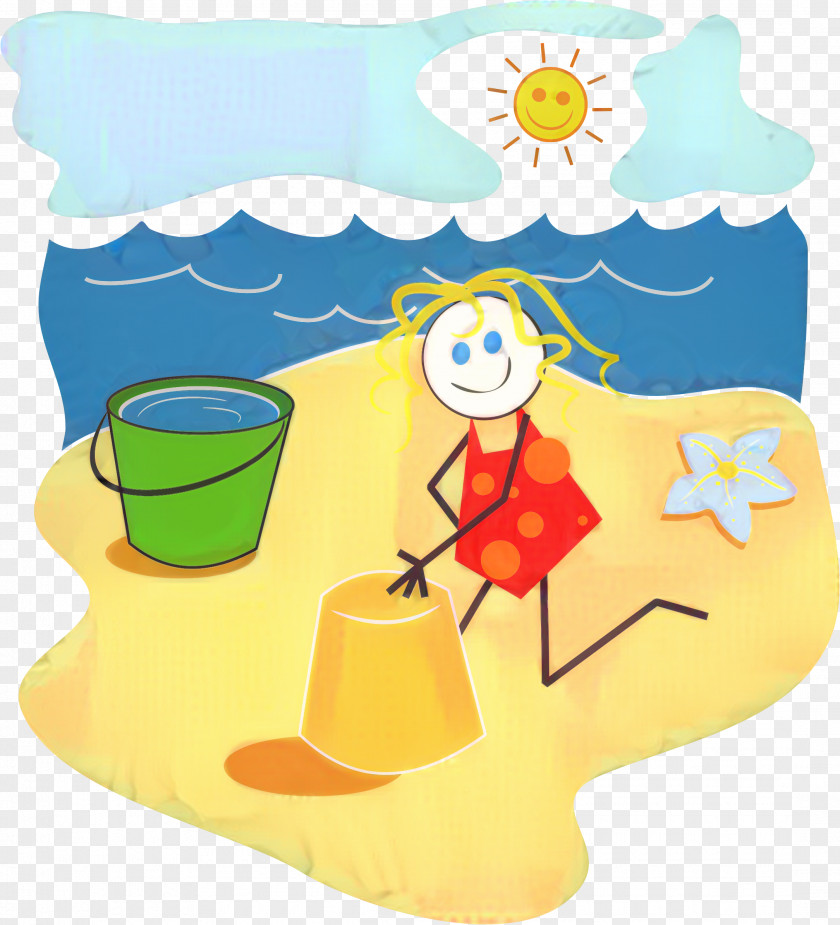 Cartoon Sea Beach Background PNG