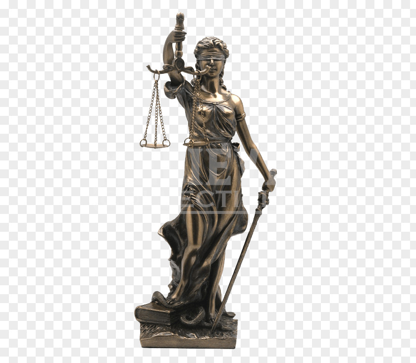Lady Justice Statue Bronze Sculpture PNG