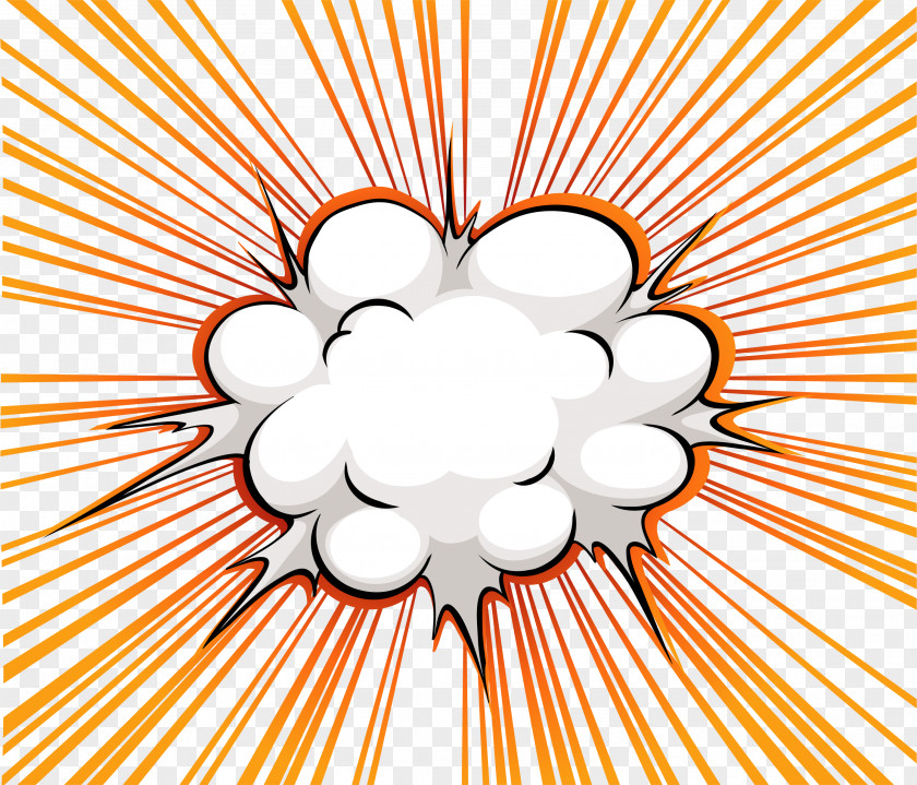 Orange Explosion Ray PNG
