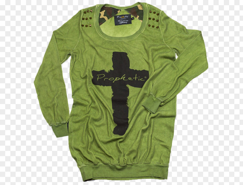 T-shirt Long-sleeved Green Symbol PNG