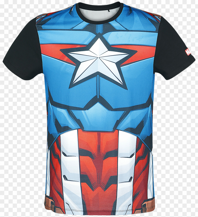 T-shirt Printed Captain America Clothing Top PNG