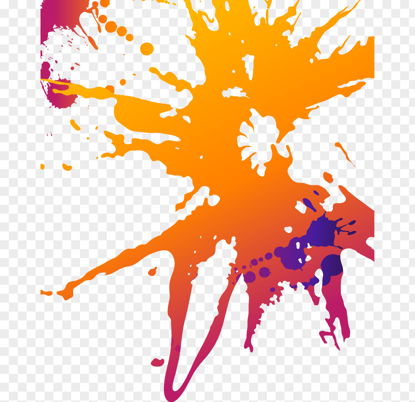 Abstract Color Pattern Painting Ink Illustration PNG