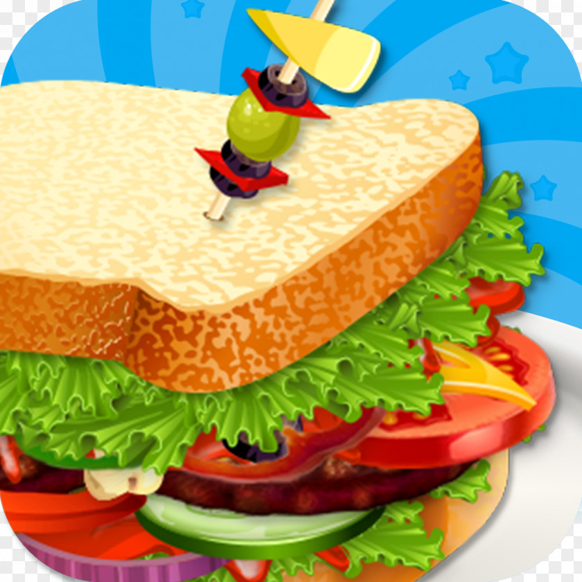 Junk Food Cheeseburger Fast Veggie Burger Sandwich Maker Cooking Games PNG