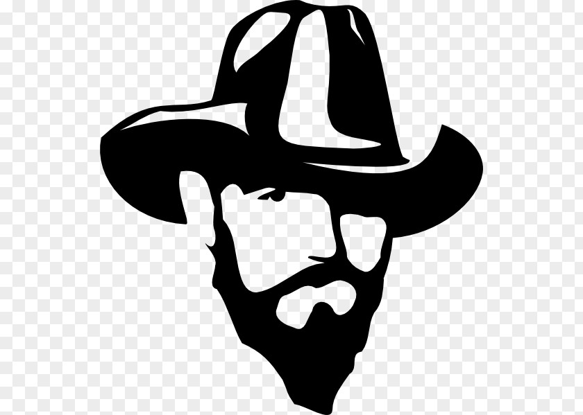 Silhouette Cowboy Drawing Clip Art PNG