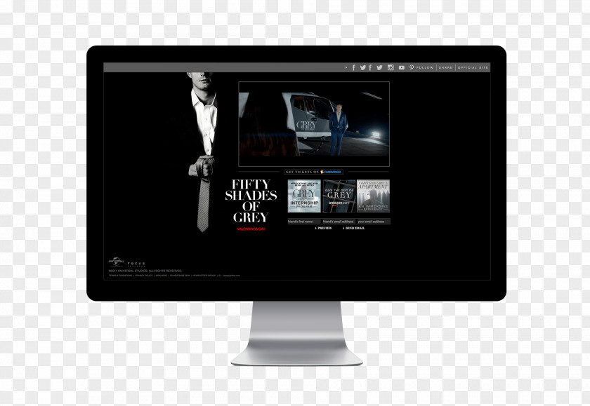 50 Shades Of Grey Computer Monitors Fifty Display Advertising Poster PNG